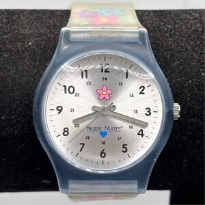 Blue Floral Nurse Mates Watch